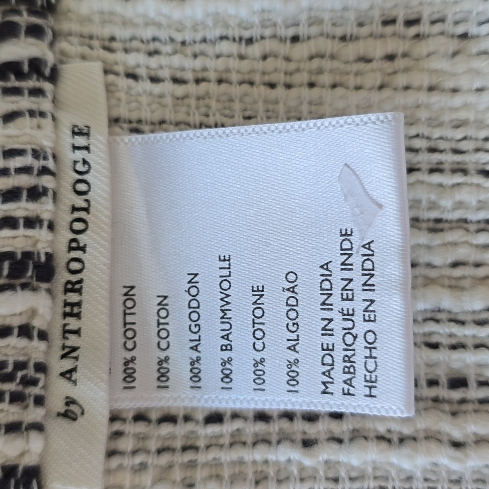 Anthropologie Boho 100% Cotton Fringe Throw| NWOT - Picture 8 of 9